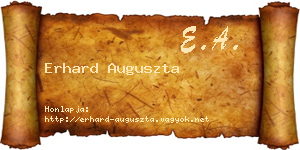 Erhard Auguszta névjegykártya